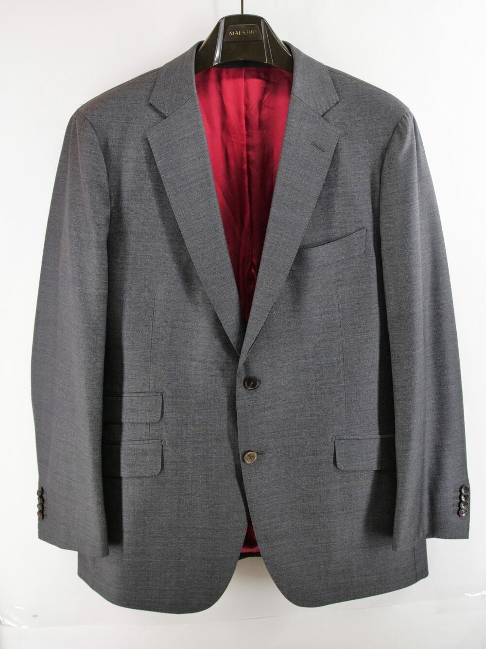 Suit Supply 46 Sienna pocket Vitale Barberis Wool Super Blazer Gray